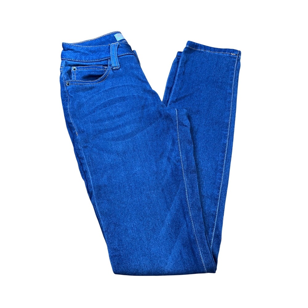 No Boundaries Womens Skinny Jeans Medium Wash Blue‎ Stretch Denim Size 1